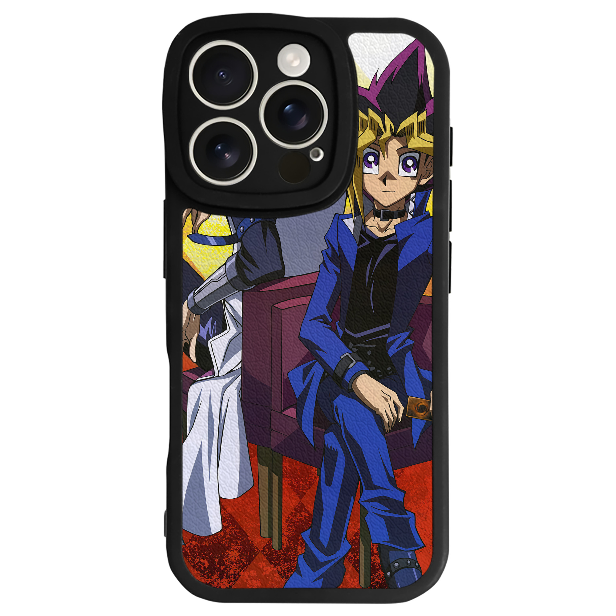 （画像用） 遊☆戯☆王 Yu-Gi-Oh! 【iPhone 16シリーズ対応】シリコンスマホケース（レザー調） 材質：シリコン